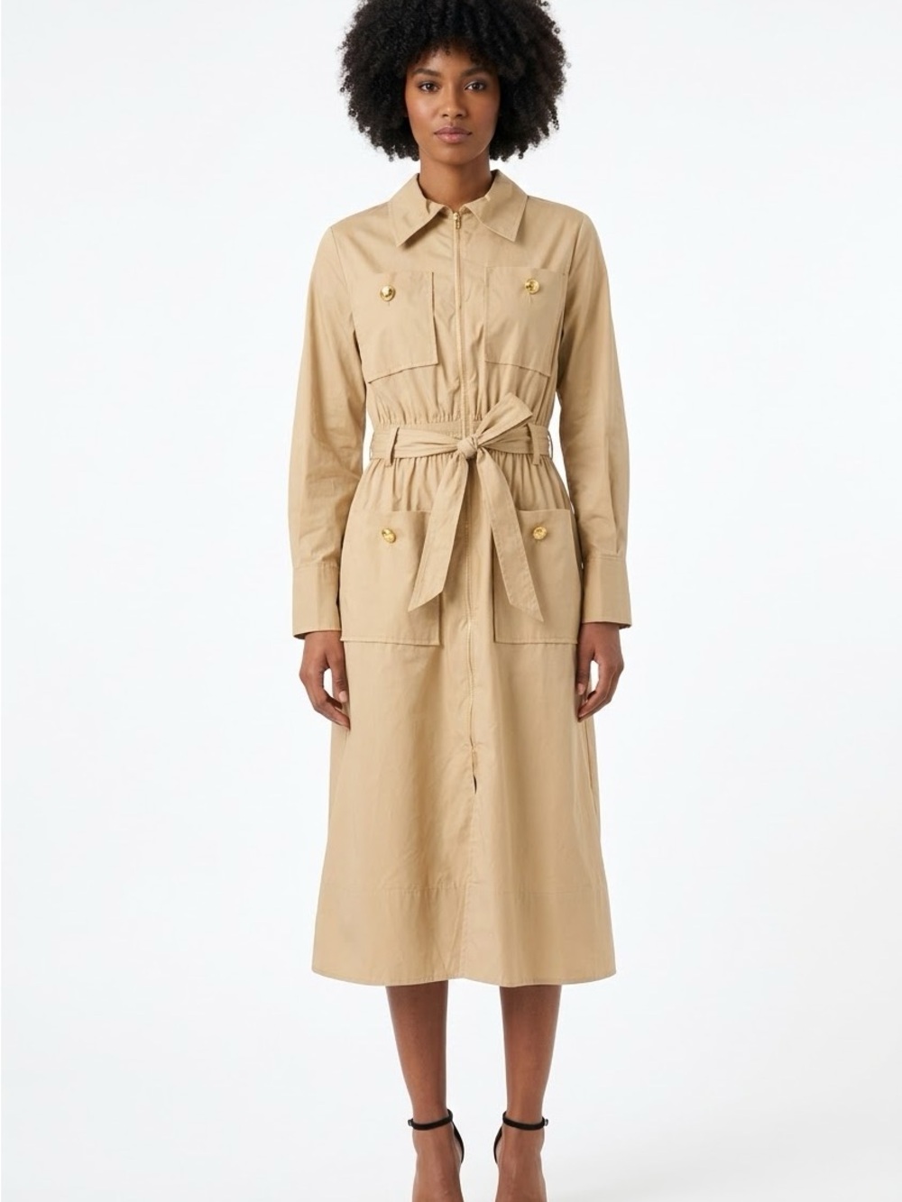 English Factory Modern Classic Tie-Waist Dress